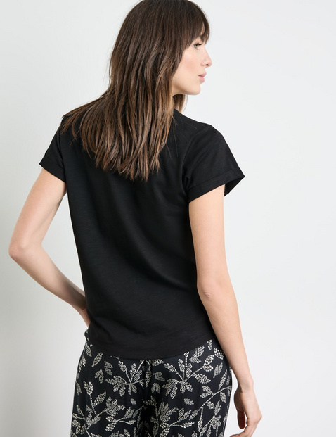 T-Shirt mit Häkelspitzen-Details