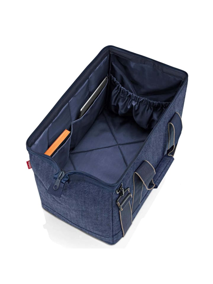 Reisenthel travelling allrounder L - Reisetasche 48 cm (glossy dots black) in herringbone dark blue günstig kaufen onesize