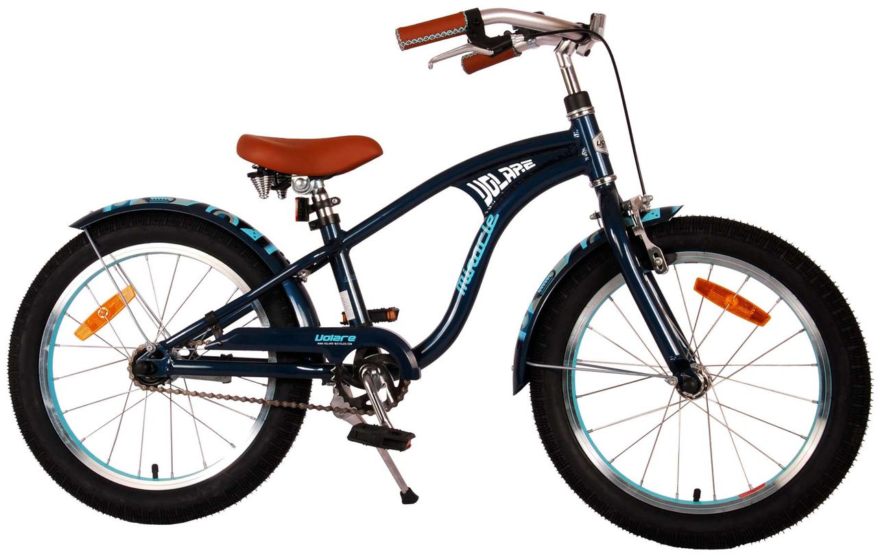 Volare Miracle Cruiser Kinderfahrrad - Jungen - 18 Zoll - Blau Matt - Prime Collection