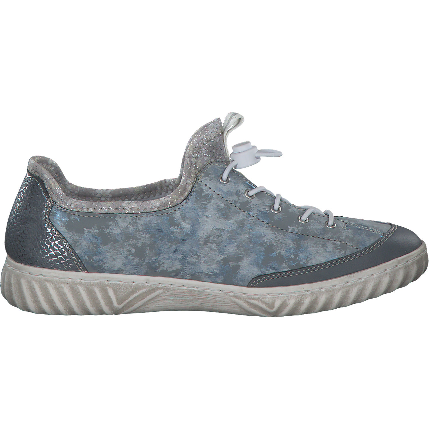 Rieker N0963, Schnürschuhe, Damen, adria/heaven/adria/silverflowe