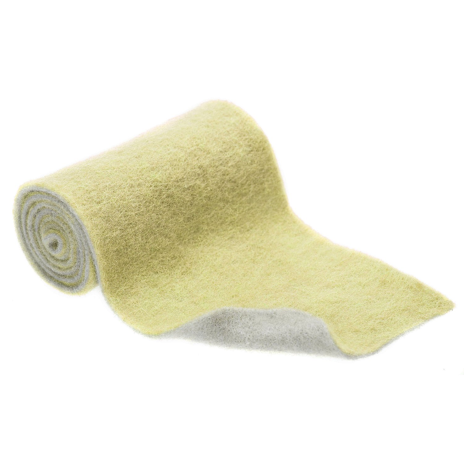 Wollband, zweifarbig, grau-gelb, 15 cm, 1 m