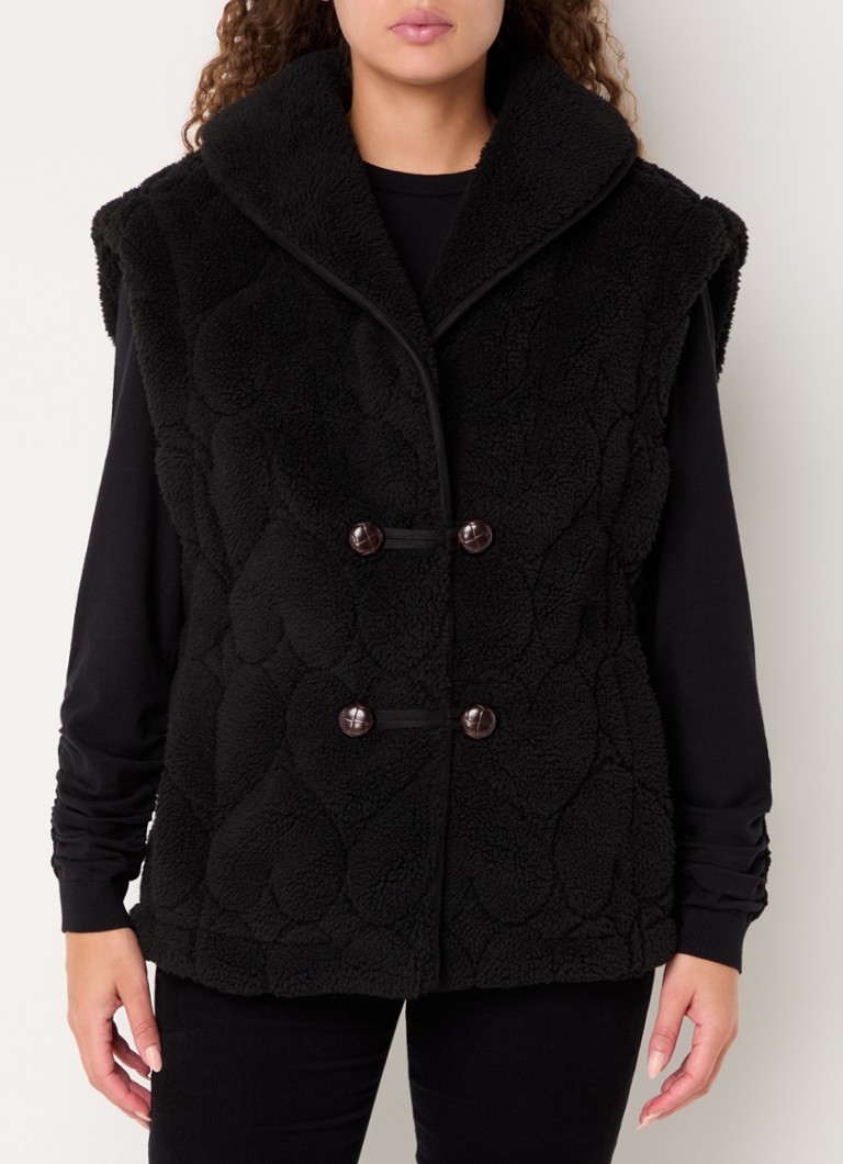 Gilet trapuntato in stile teddy Merlin di Fabienne Chapot con tasche laterali