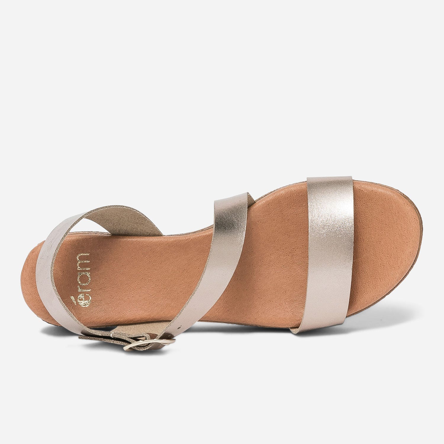 Sandale bronze en cuir