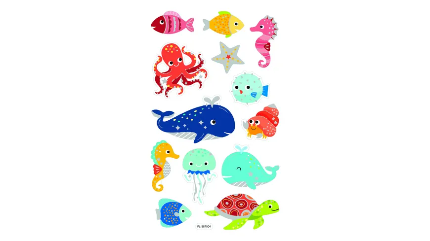 folia Soft-Sticker UNDER WATER 2 Blatt 25 Sticker