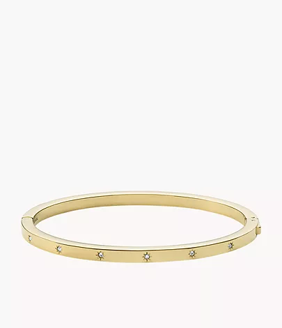 Fossil Armspange Sadie Shine Bright Edelstahl goldfarben