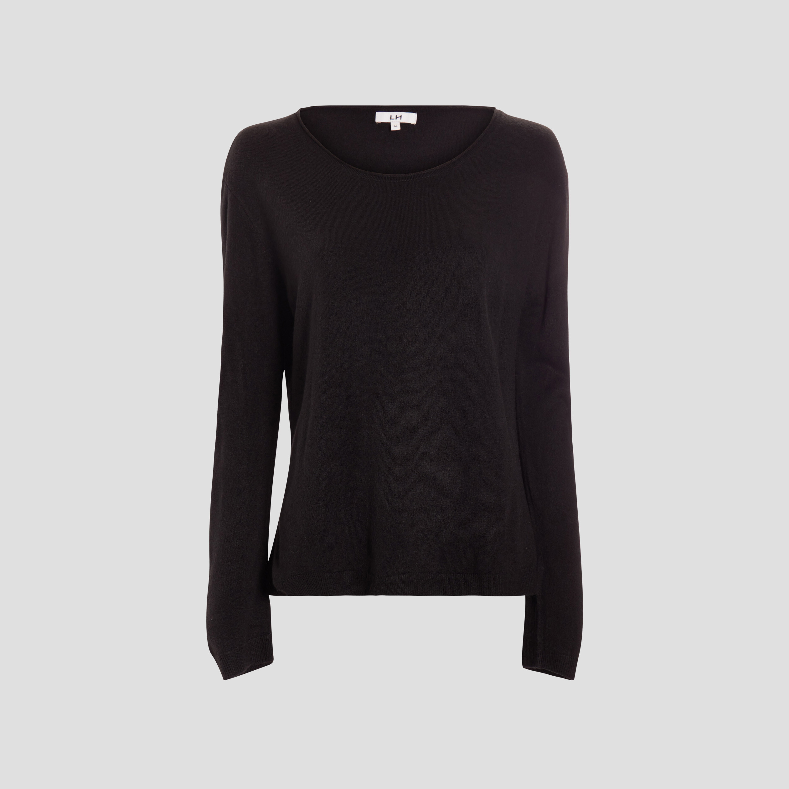 Pull avec col rond noir femme | La Halle