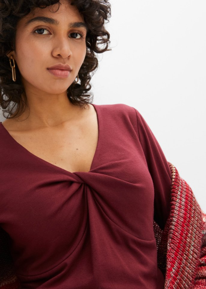 Langarmshirt mit Knotendetail