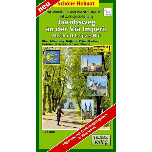 RADWANDER- UND WANDERKARTE JAKOBSWEG VIA IMPERII LEIPZIG-HOF - Wanderkarte
