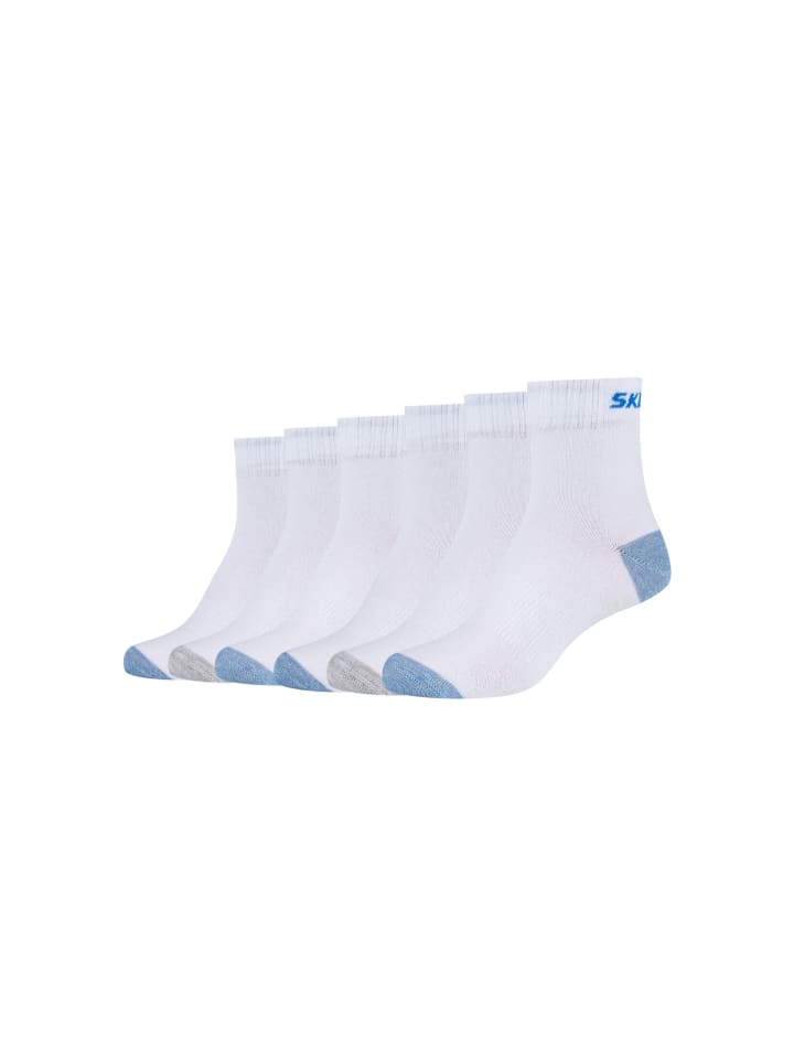 Skechers Socken 6er Pack mesh ventilation in Weiß günstig kaufen 27-30