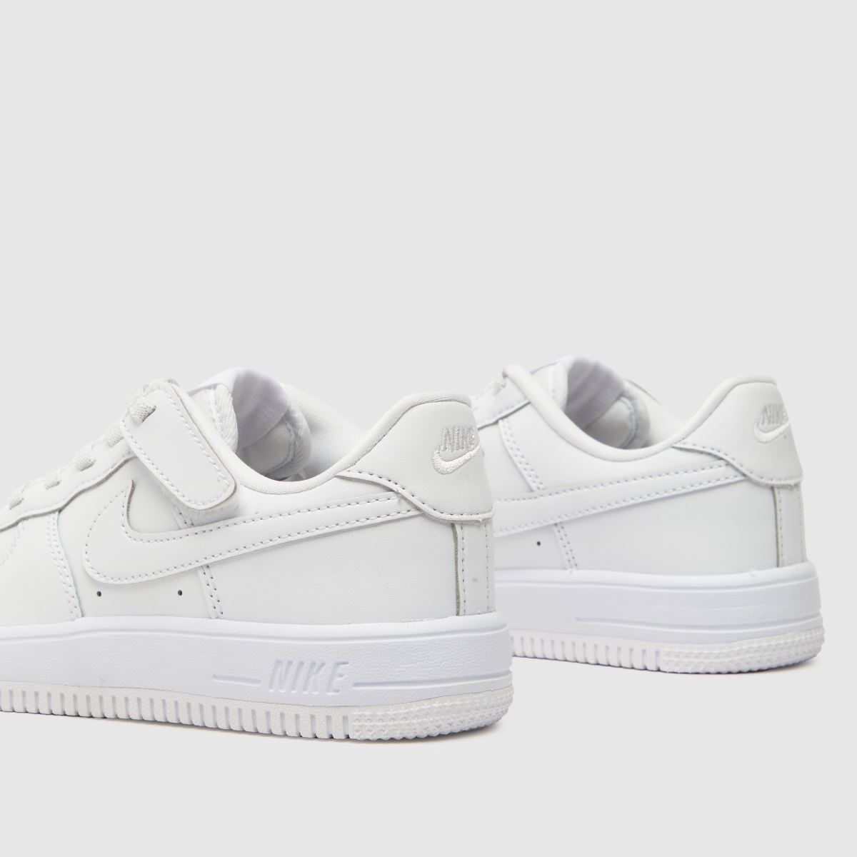 Nike fehér Force 1 Low könnyű felhúzású junior cipők