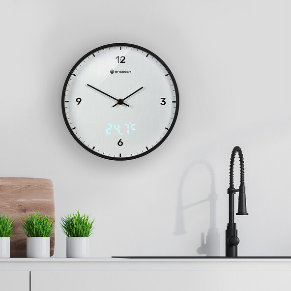 Wanduhr MyTime LEDsec, weiß