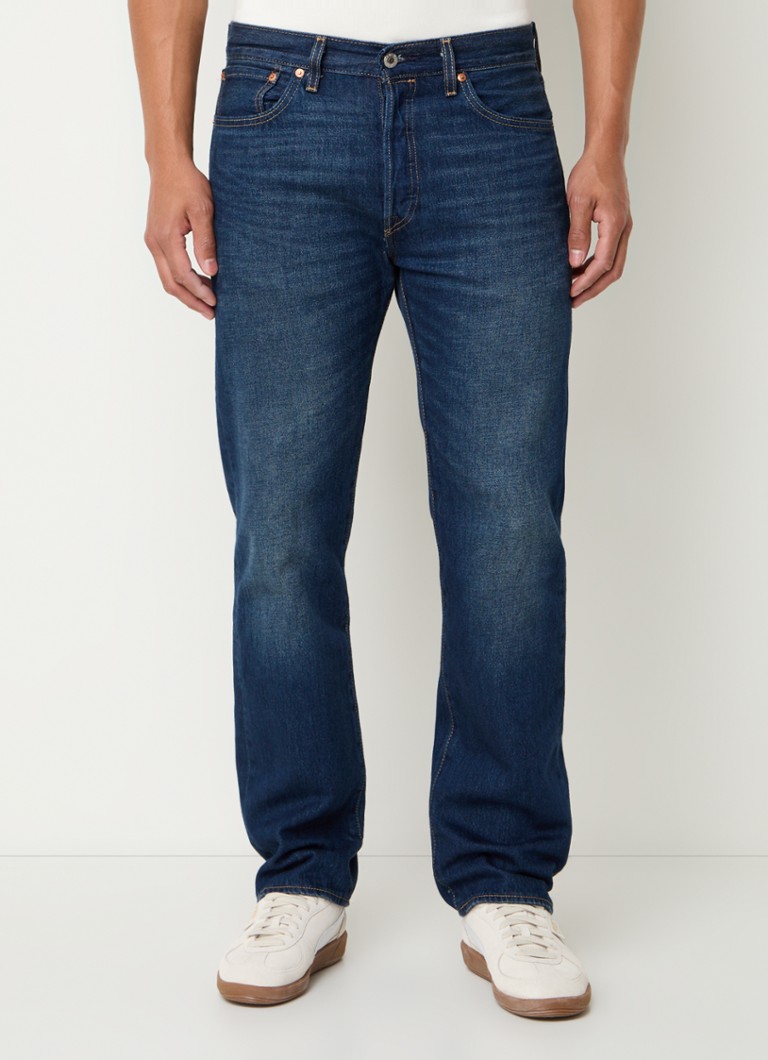 Jeansy Levi's 501 z prostą nogawką, ciemne wyblaknięcie