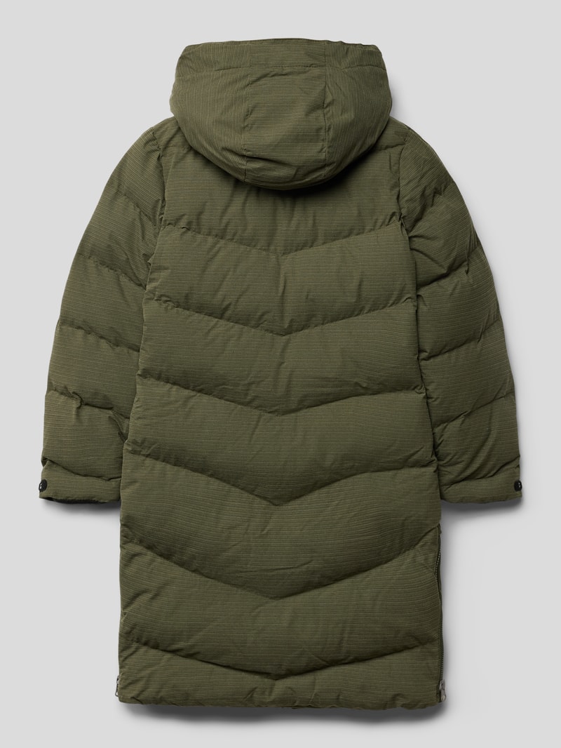 Steppjacke mit Kapuze in khaki