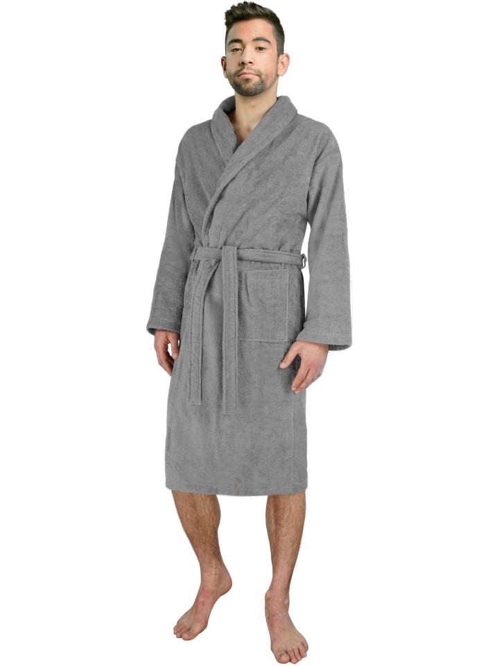 normani Unisex Premium Bademantel Sivas in Grau günstig kaufen