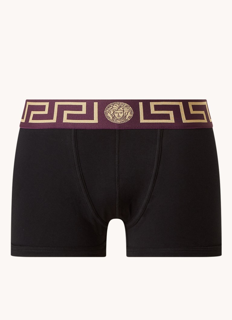 Pantaloni scurți boxer Versace cu talie elastică și logo