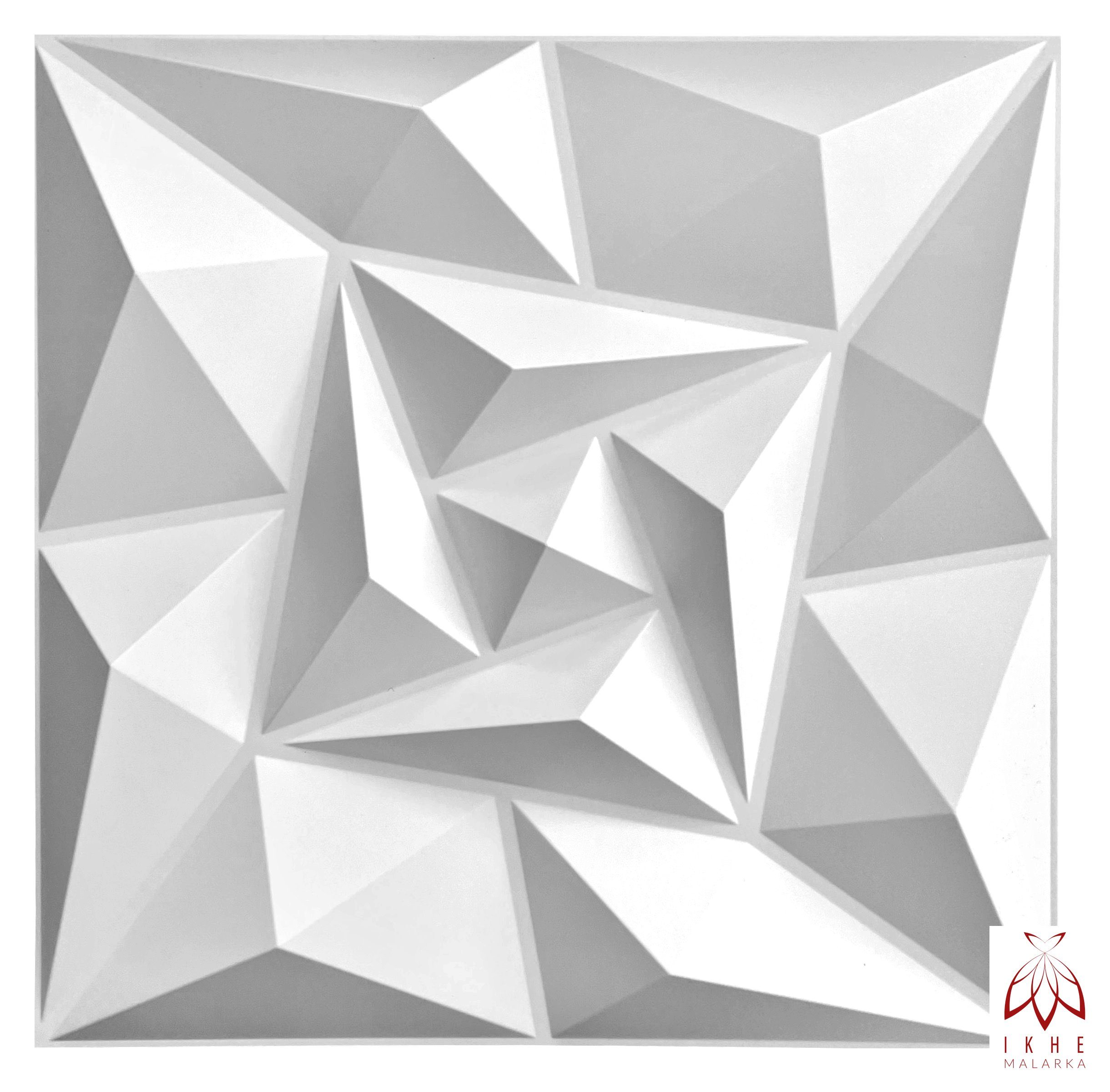 IKHEMalarka 3D Wandpaneel 3D Paneele PVC Kunststoffpaneele, BxL: 50,00x50,00 cm, 0,25 qm, (1 Stück, 3D Wandpaneele Deckenpaneele) hochwertige & harte PVC 3D Platten Wand & Decke