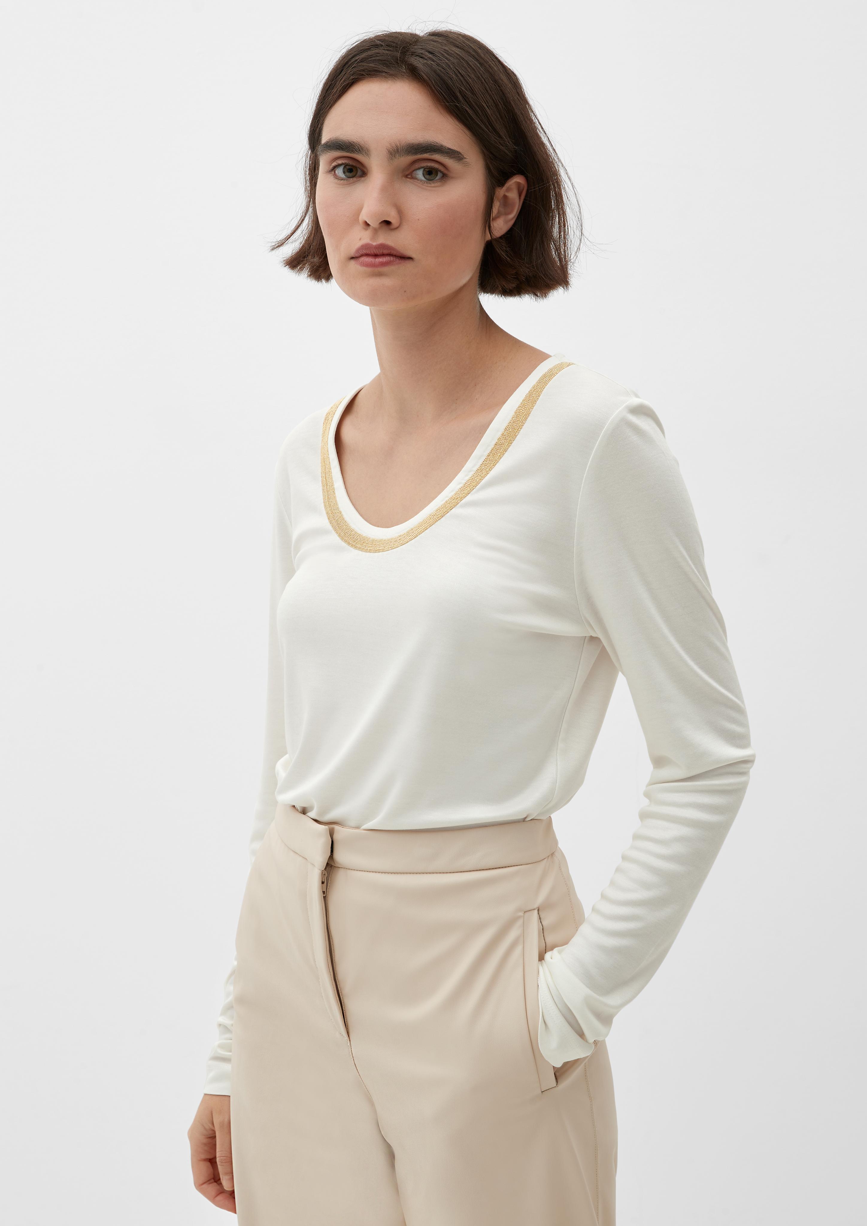 Langarmshirt mit Schmuckdetail  2121661-0200
