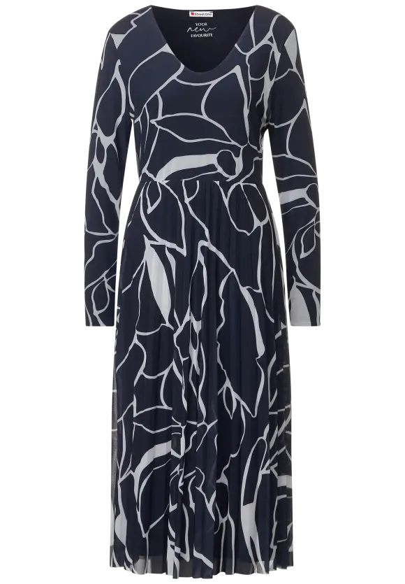 Street One Mesh Plissée Midikleid