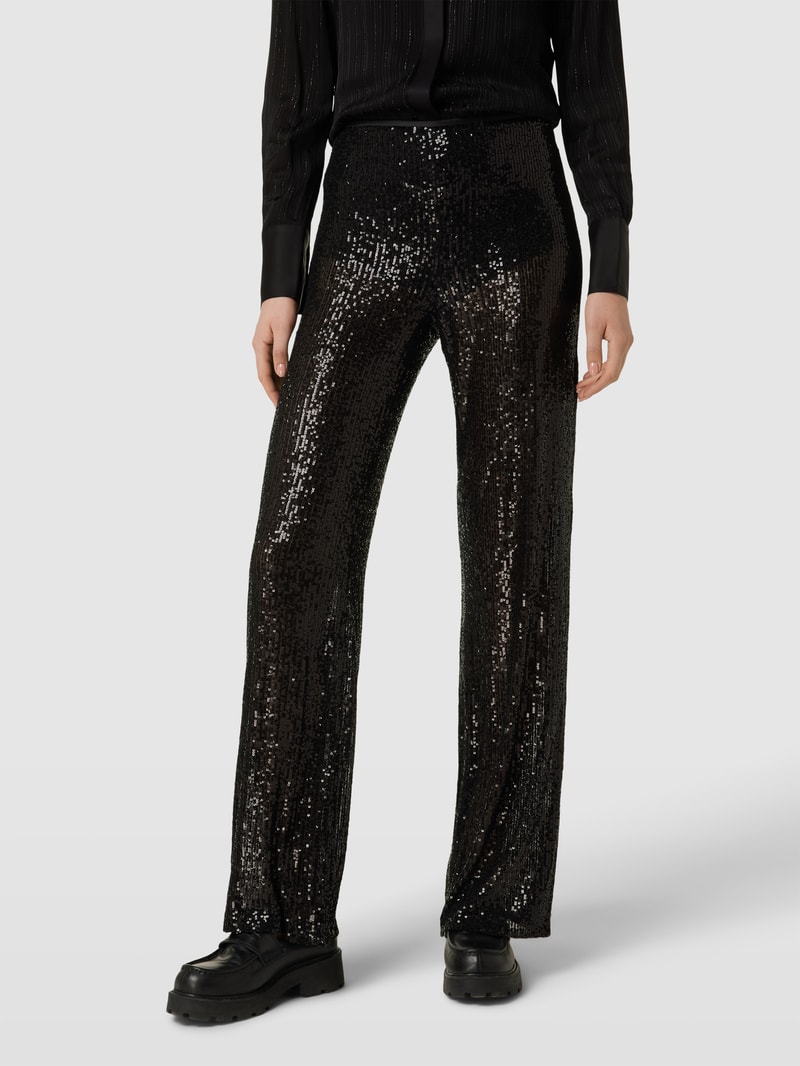 Hose mit Stretch-Anteil Modell 'GLITTER' in black
