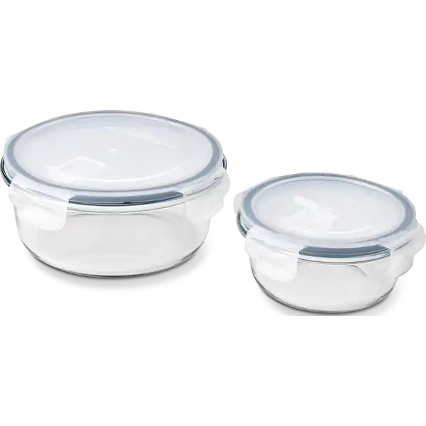 2er Set Mikrowellengeschirr rund