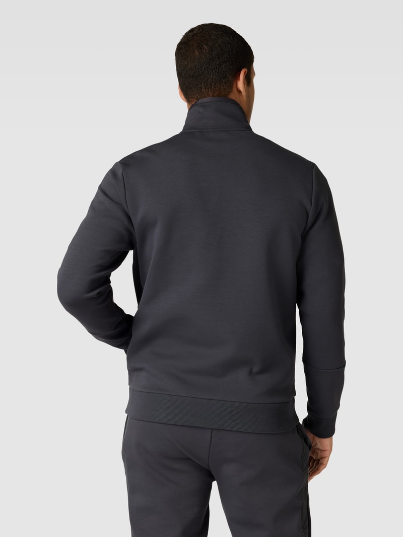 Sweatjacke mit Stehkragen in graphit