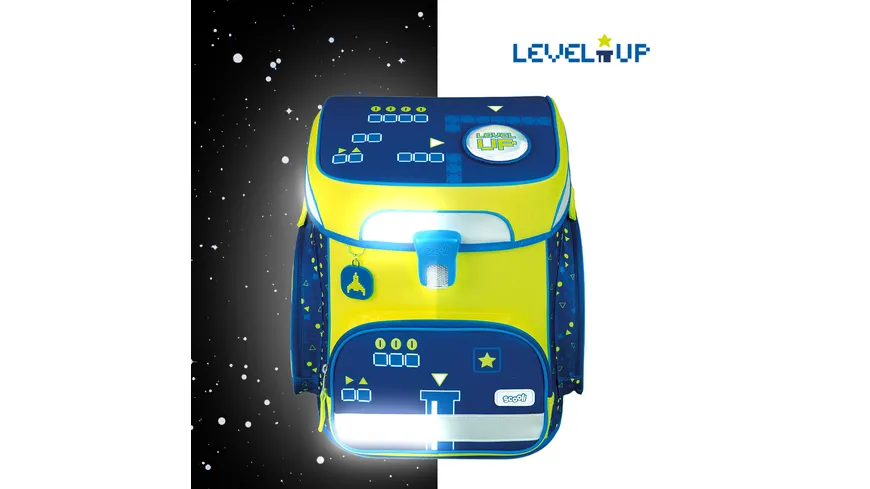 Scooli Schulranzen-Set EasyFit 5teilig Glow-Edition  Level Up