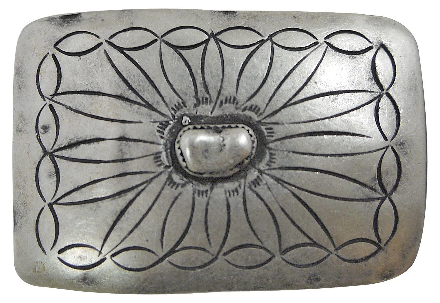 FRONHOFER Gürtelschnalle 17979 Western Gürtelschnalle Damen Herren, Western altsilber 4 cm
