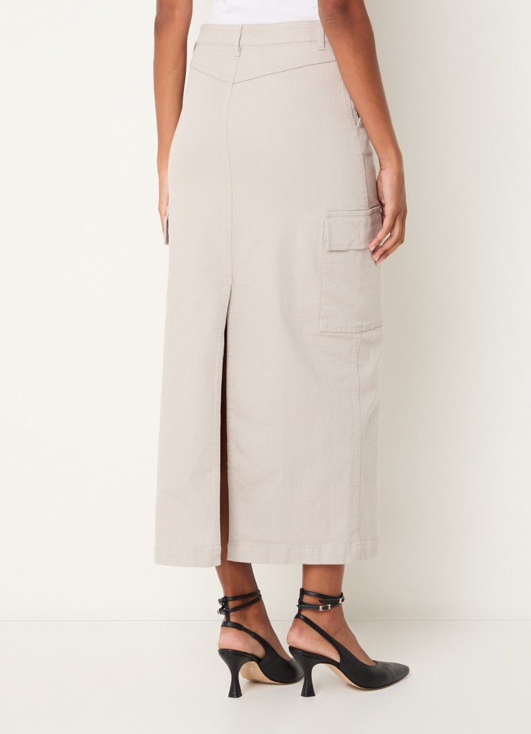 Max & Co  Bologna midi kokerrok met steek- en klepzakken