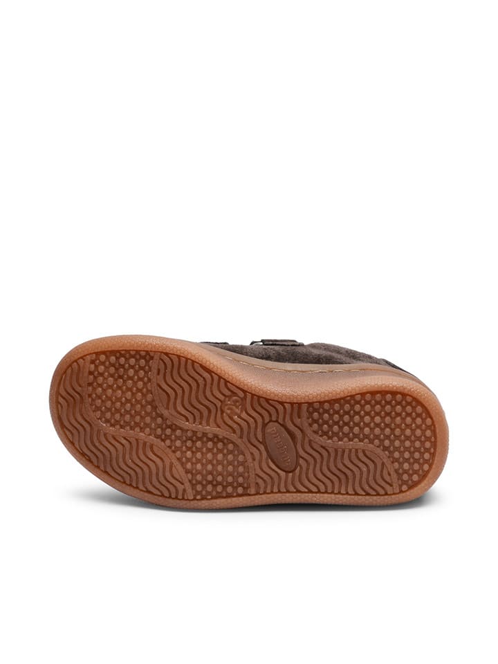 bisgaard Leder-Sneakers in Braun/ Grau/ Blau günstig kaufen