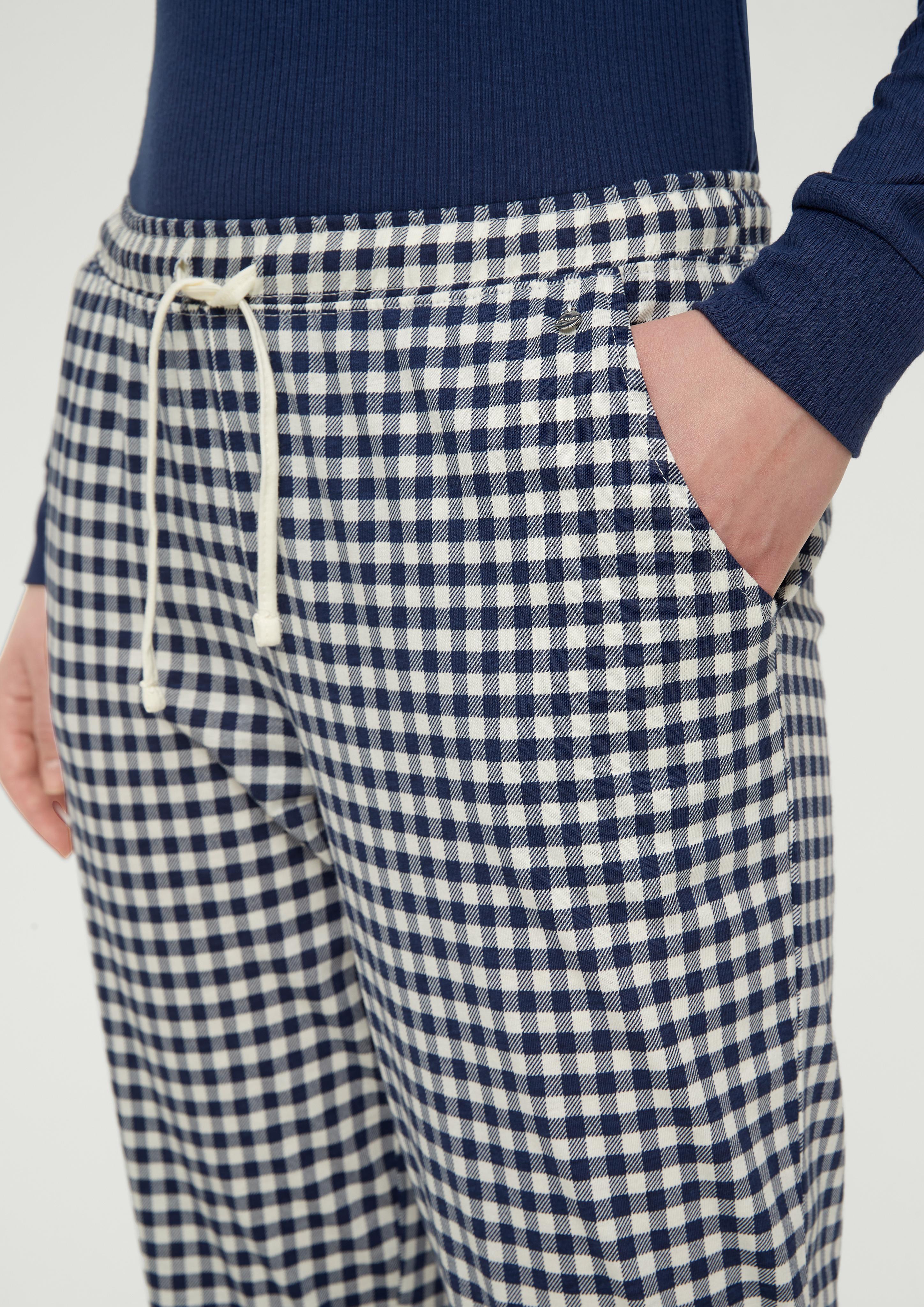 Karierte Pyjamahose  6008436-5870
