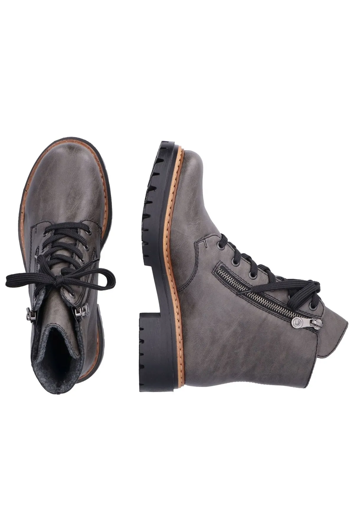 Rieker  Stiefelette - Grau - Blockabsatz