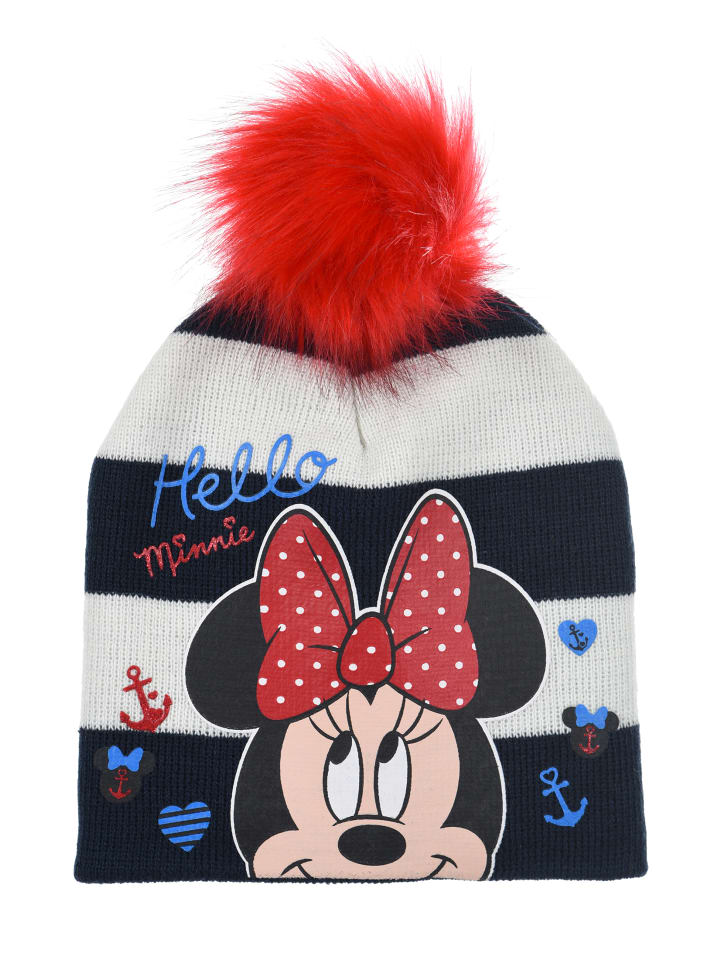 Disney Minnie Mouse Wintermütze mit Bommel in Dunkel-Blau günstig kaufen