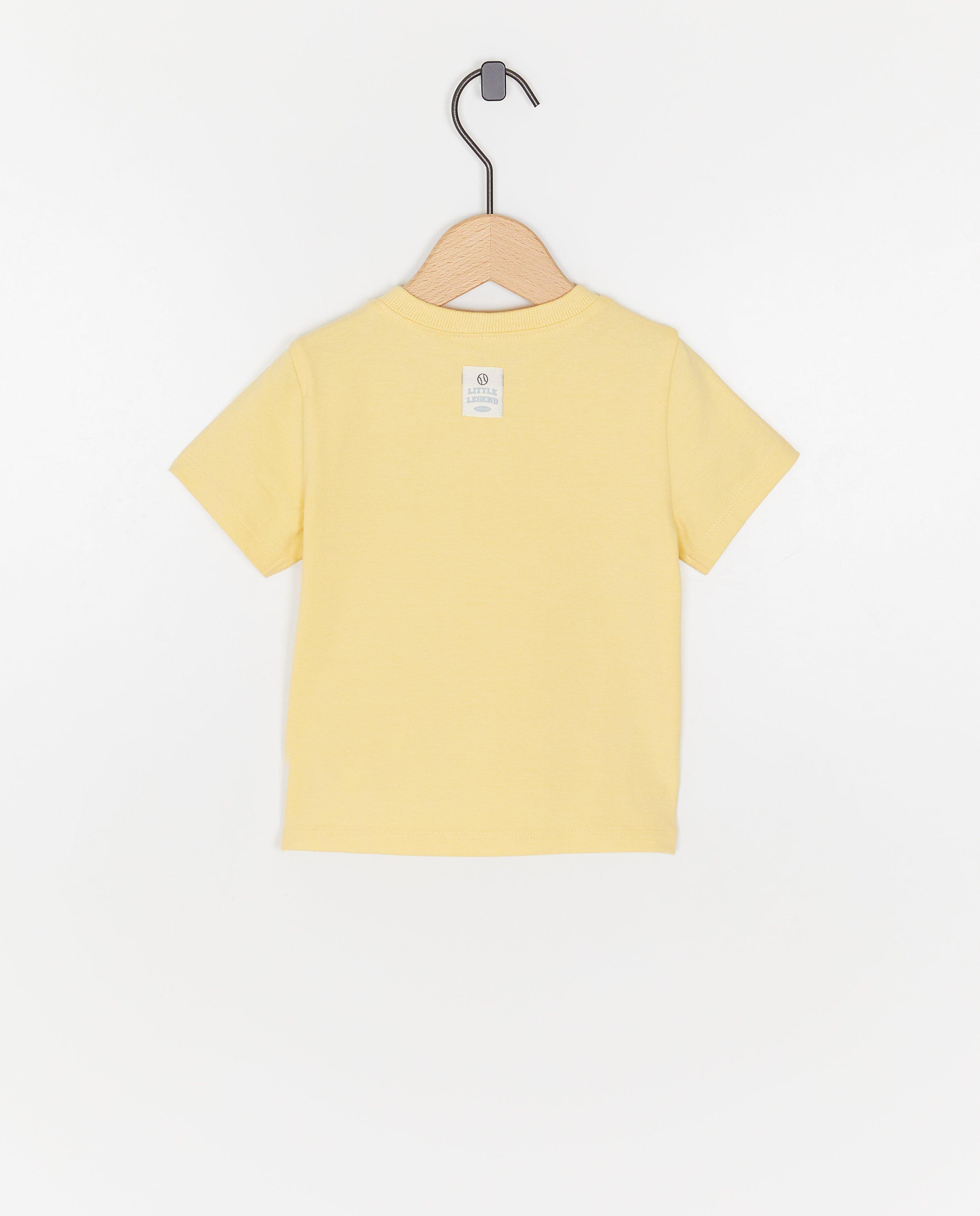 Tricou Cuddles and Smiles cu inscripții brodate, galben deschis unisex