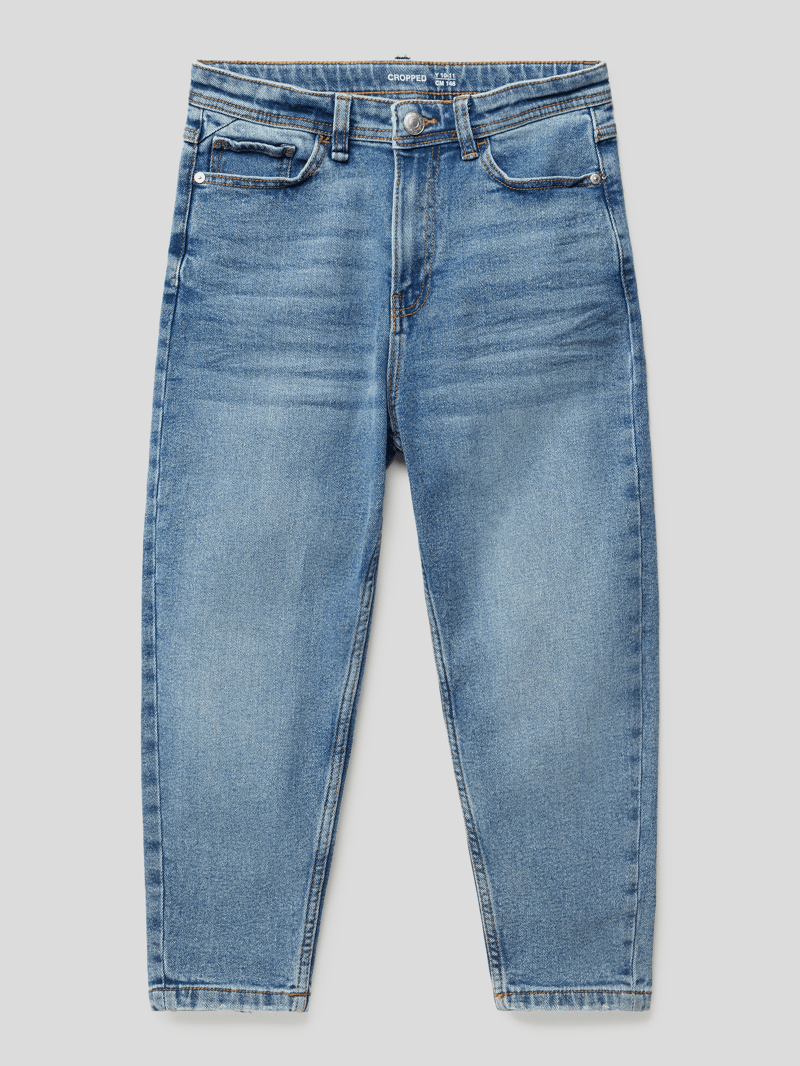 Balloon Fit Jeans im 5-Pocket-Design Modell 'CROPPED' in jeans