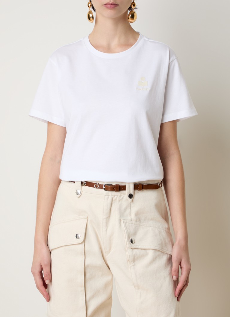 Isabel Marant Aby T-Shirt mit Logostickerei
