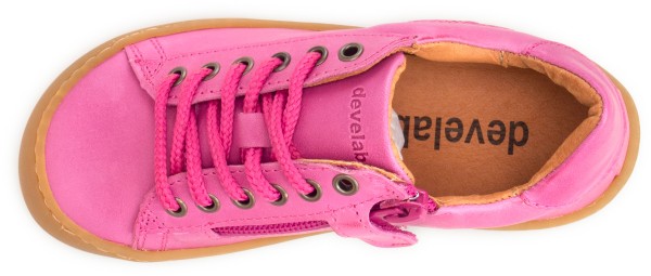 Develab ~ LowCut Leder Sneaker Schnür ~ Fuchsia