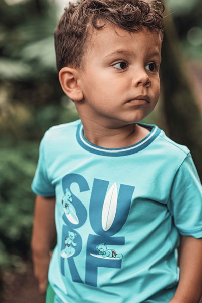 T-Shirt kurzarm, hellblau für Jungs