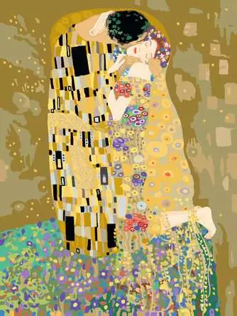 CreArt ART Collection: Der Kuss (Klimt) - Malen nach Zahlen für Erwachsene