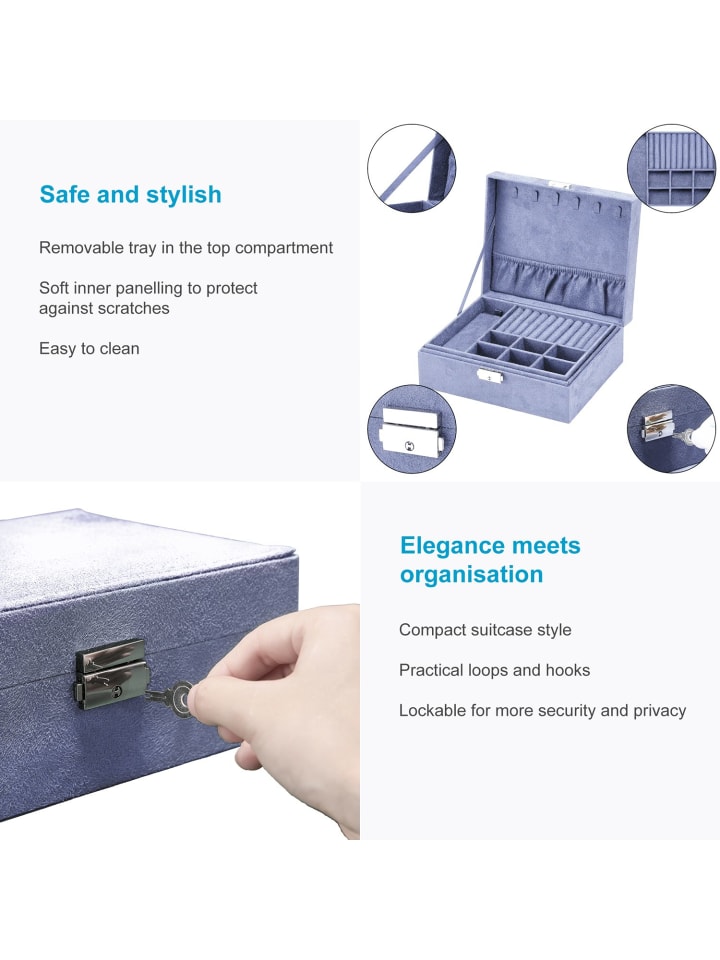 Intirilife Juwelenbox Schmuckschatulle in Lila günstig kaufen onesize