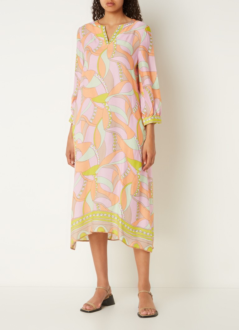 Vestido midi con escote en V y estampado de Cinque Cidale