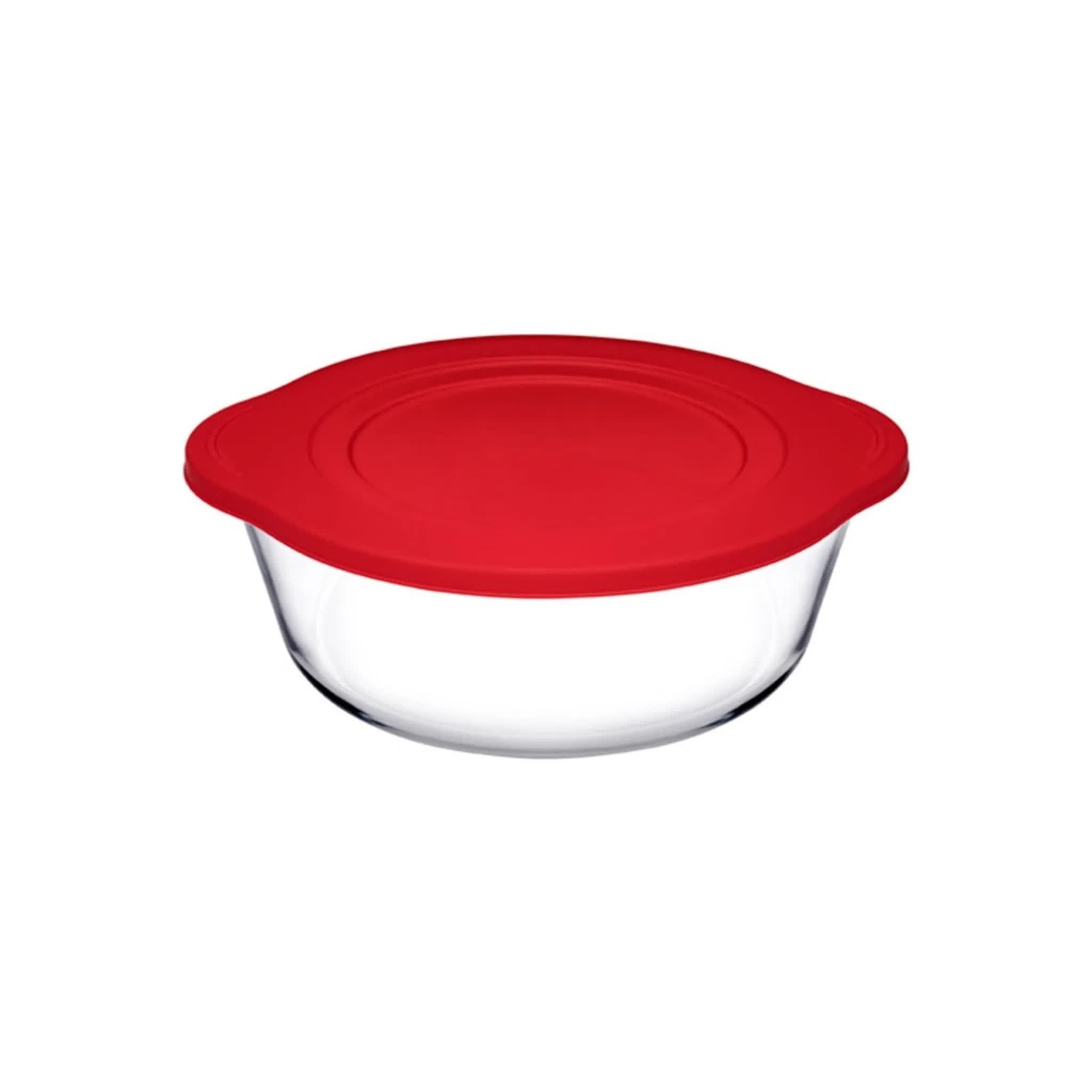 Pasabahce Gläser-Set Borcam-59001, Glas, Auflaufform aus Glas mit Verschlussdeckel