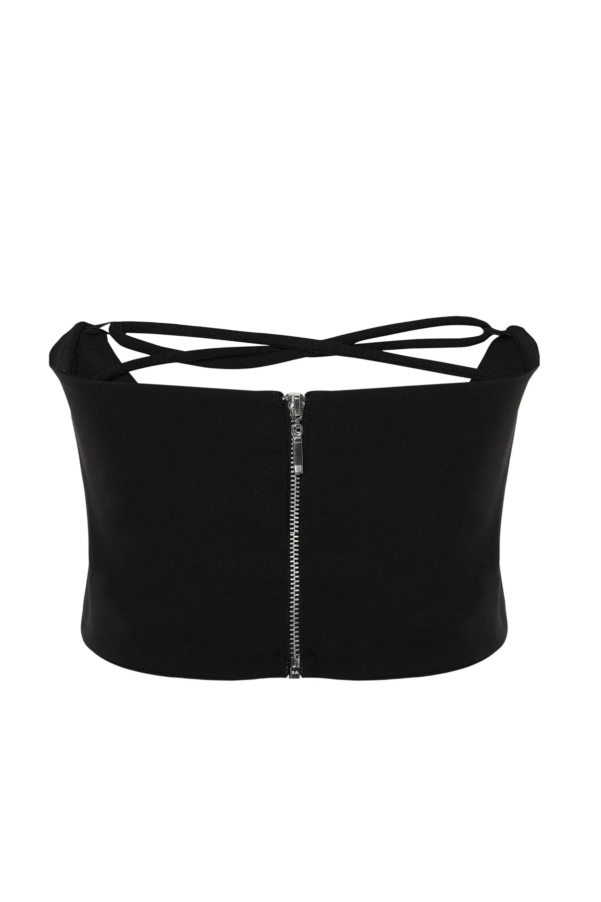 Trendyol Collection  Schwarzes gewebtes Bustier TPRSS23BS00122