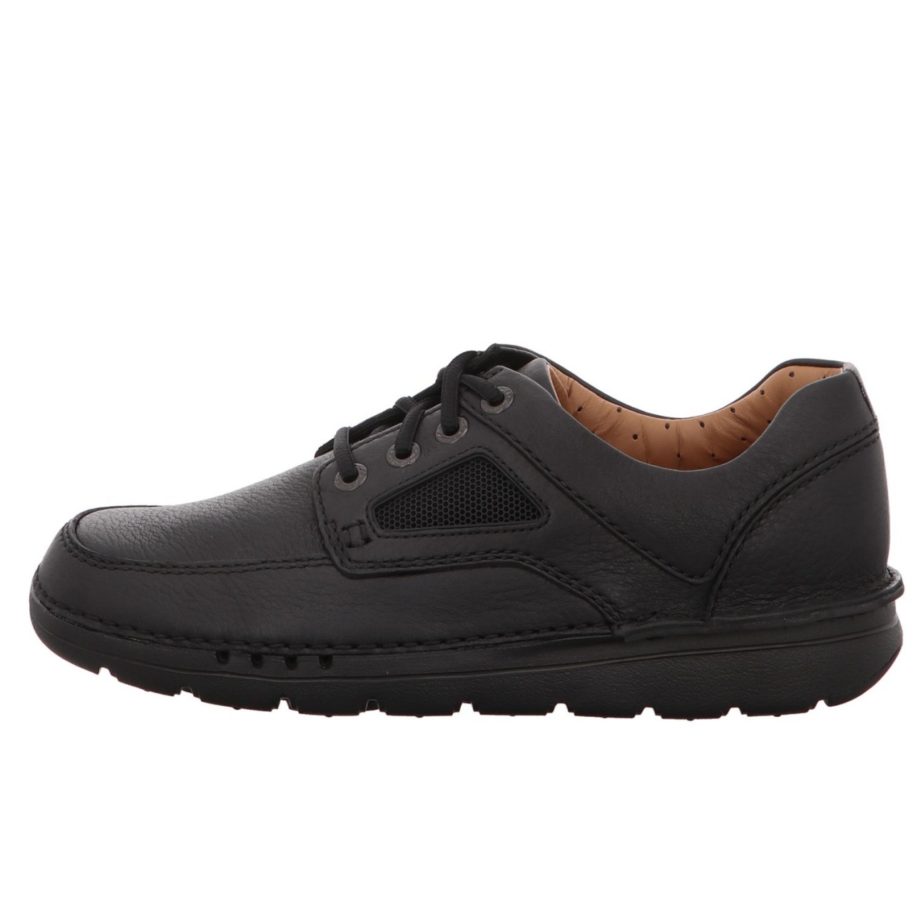 CLARKS Komfort Schnürer schwarz UNNATURE TIME