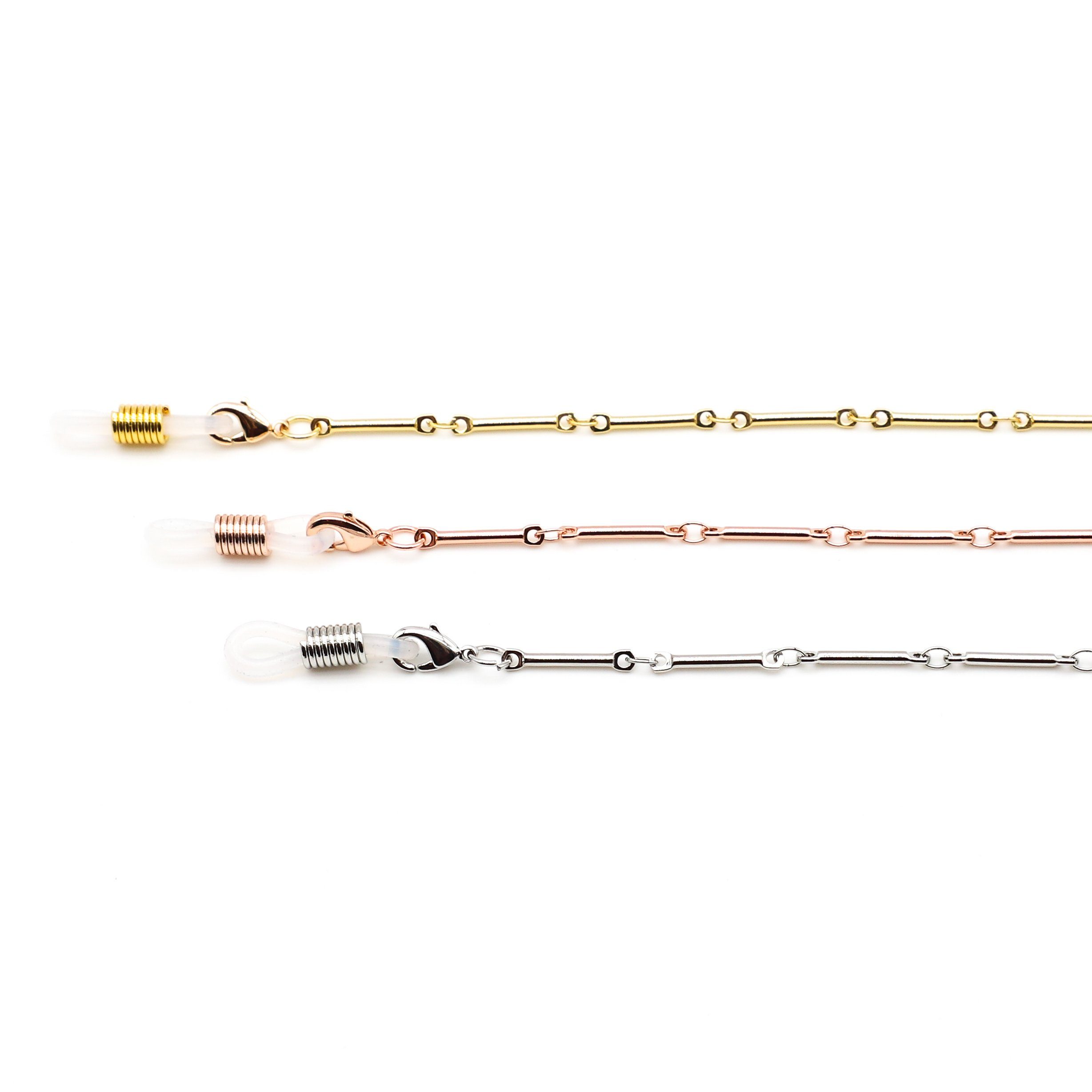 GERNEO Brillenkette GERNEO® – Phuket – korrosionsbeständige Brillenkette & Maskenhalter, vergoldet oder versilbert – einzigartig hochwertige Brillenkette