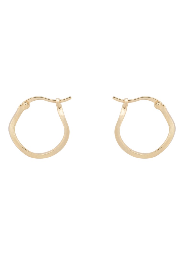 Anna + Nina Small Organic gold-plated earrings