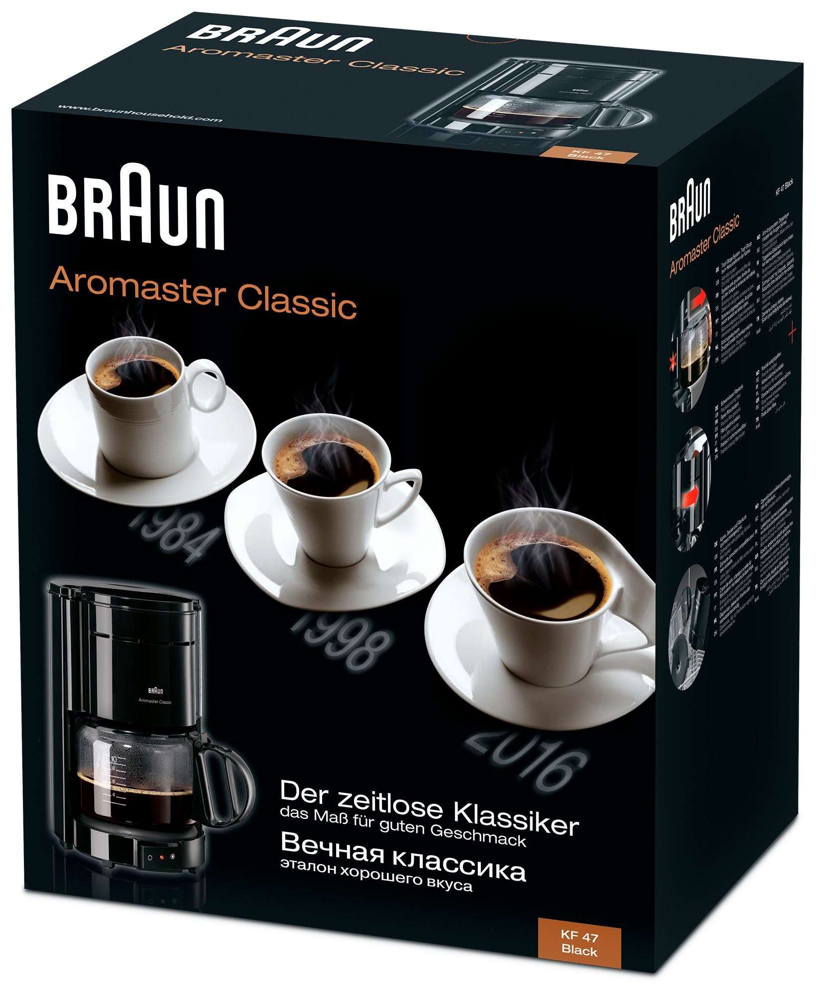Braun Filterkaffeemaschine Aromaster Classic KF 47/1, 1x4