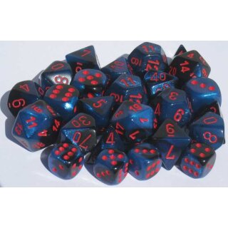 Black-Starlight with Red (Set aus 7-Würfeln) [Gemini]