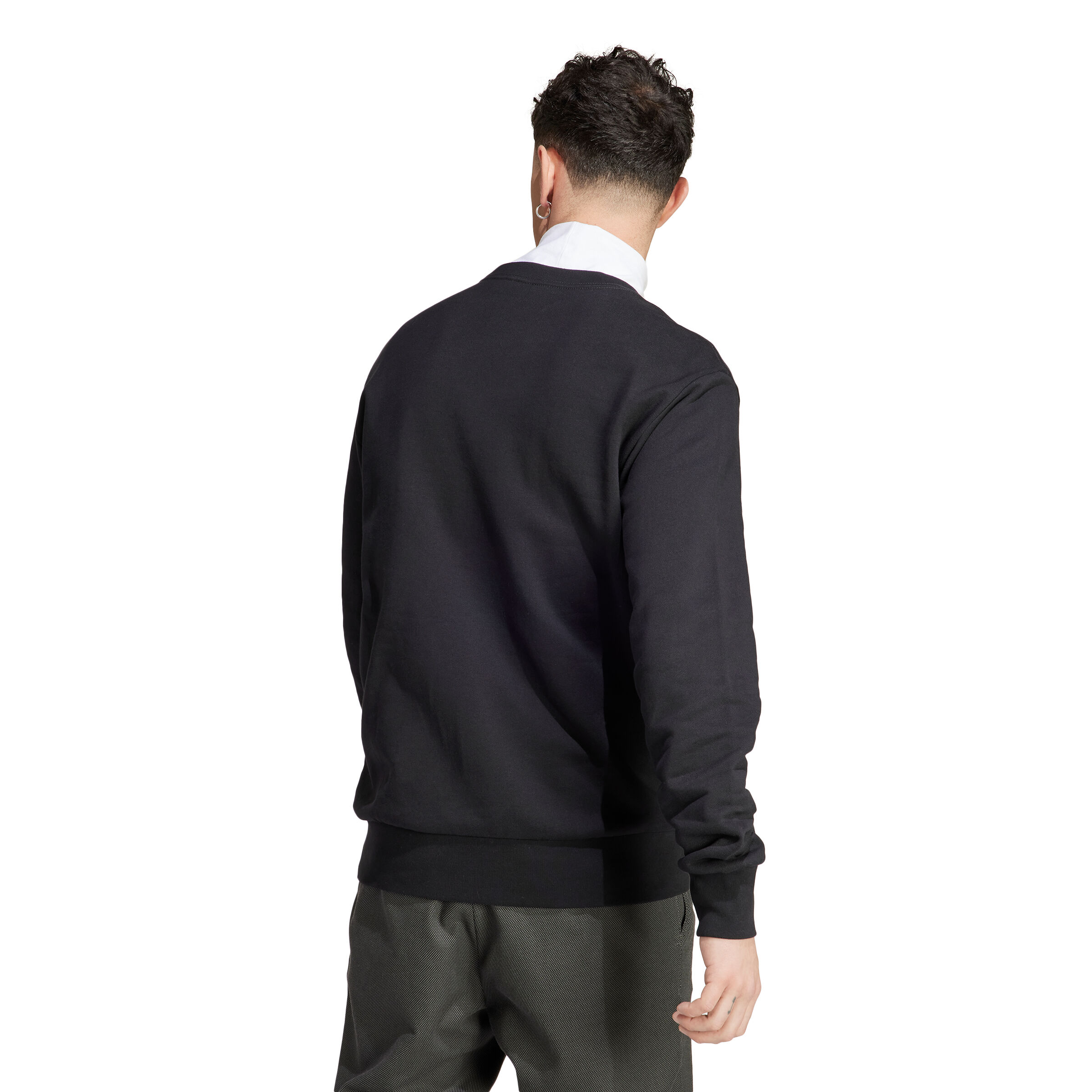 Essentials French Terry Embroidered Small Logo Sweatshirt Herren - Schwarz