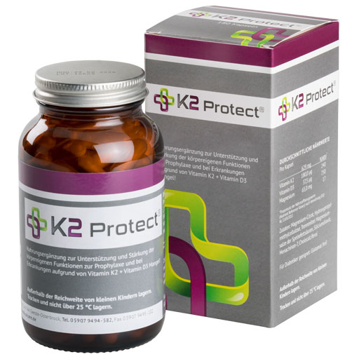 K2 Protect - Kombination aus K2 - D3 - Mg  60 St  Kapseln