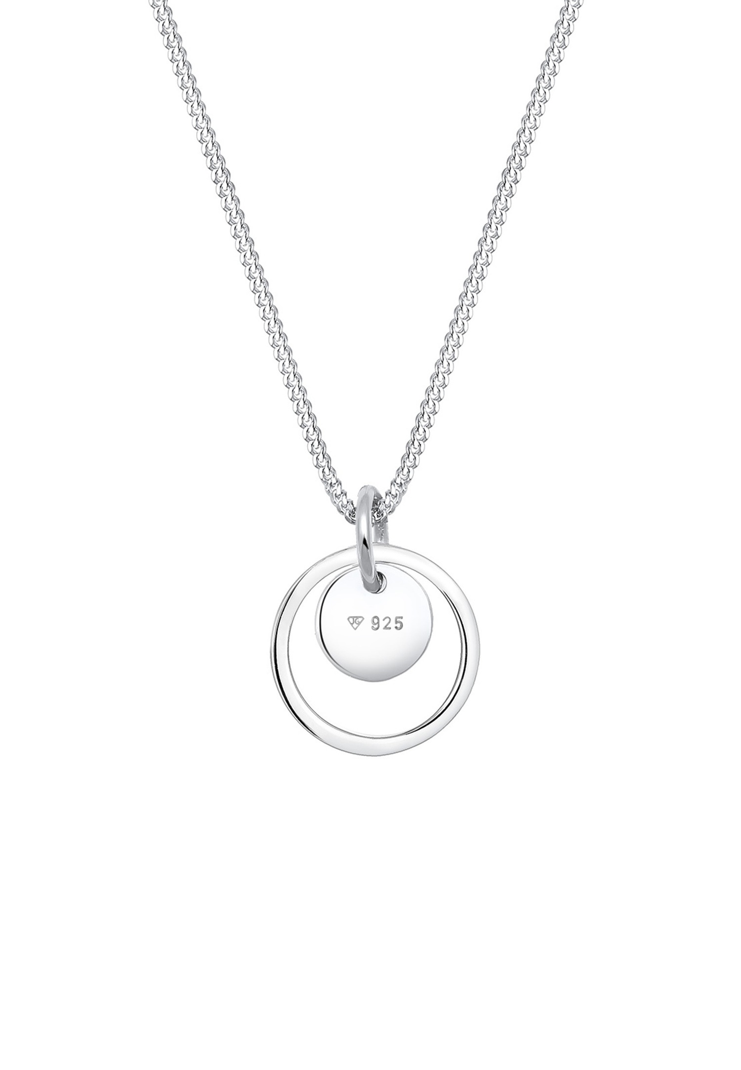 Ciondolo da donna Elli a cerchio con motivo geometrico in argento sterling 925